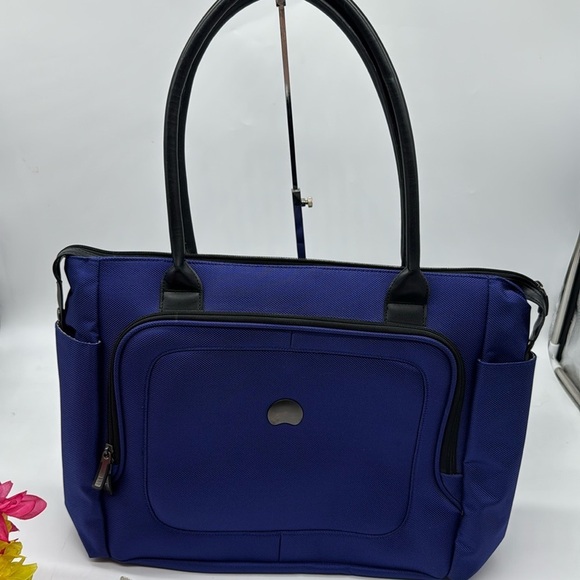 Delsey Blue Black Travel Duffle TOT7408 - Picture 1 of 13